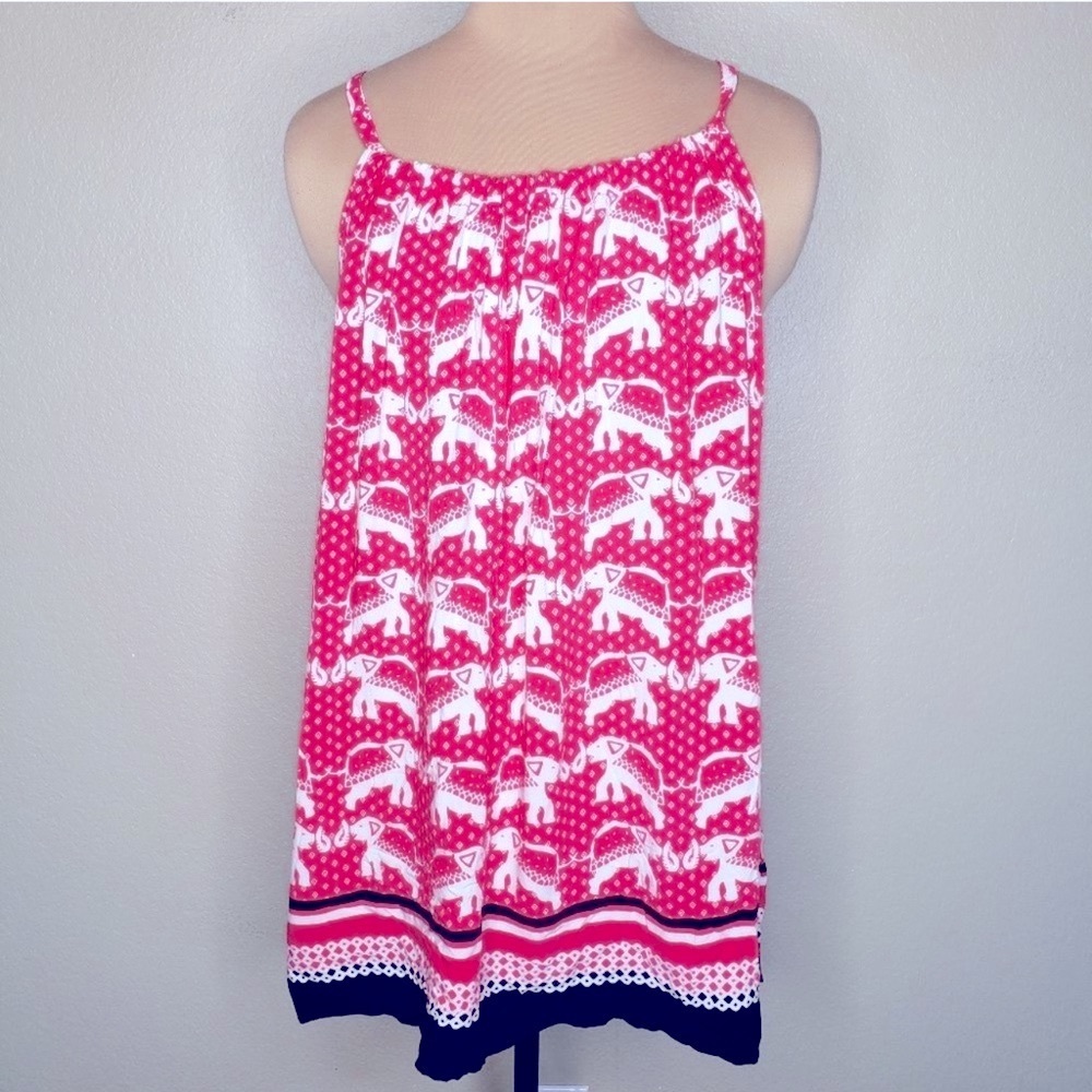 CROWN & IVY Elephant Tank Top, Size Medium